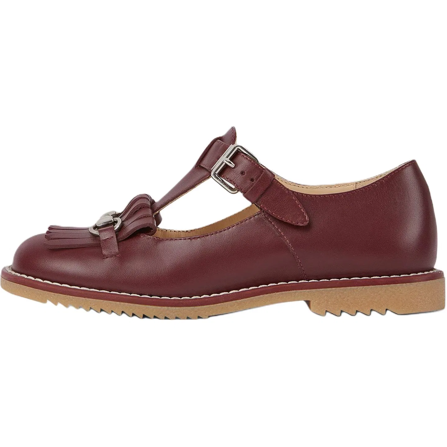 Детские кеды Gucci Burgundy из натуральной кожи