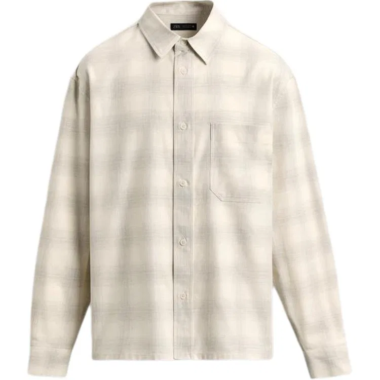 Мужская рубашка ZARA, Gray White