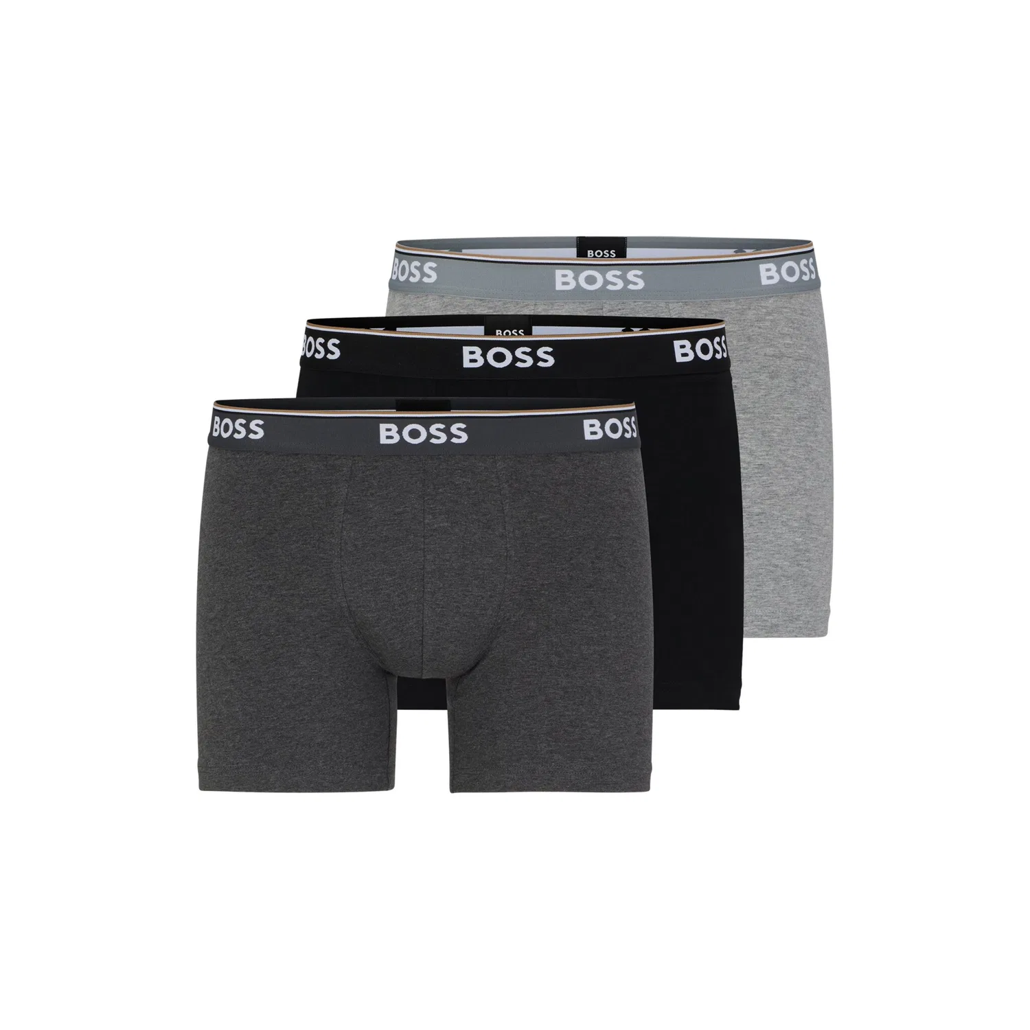 Мужские боксеры из 3 штук с эластичным поясом BOSS, Black