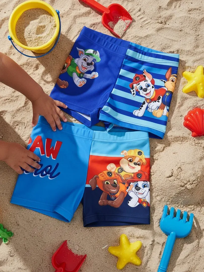 Плавки для купания с принтом комплект из 2 штук Paw Patrol, синий — фото 2