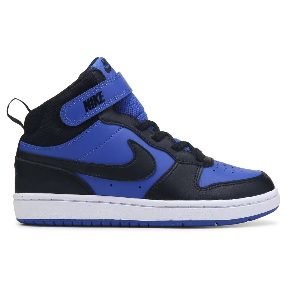 Детские высокие кроссовки Court Borough Mid 2 Nike, Black/Royal — фото 2