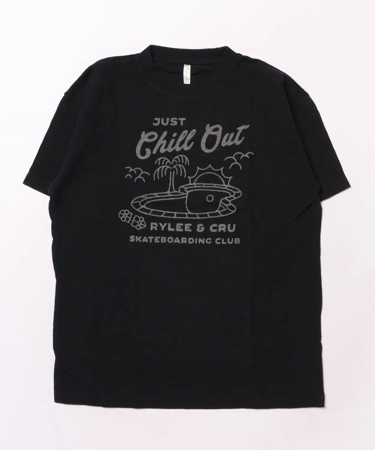 Детская футболка хлопковая свободного кроя Relaxed Tee Chill Out Rylee + Cru, Black