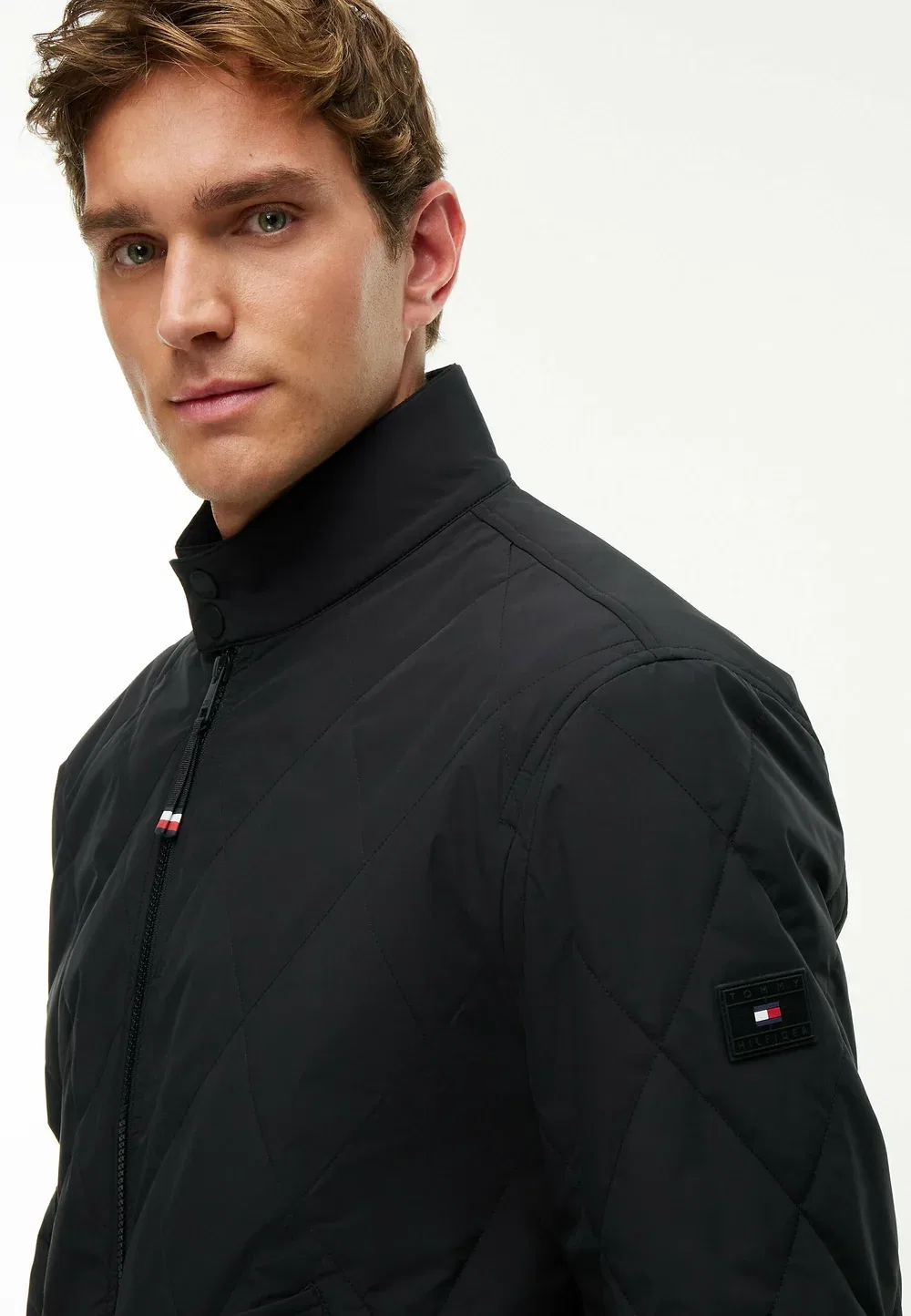 Складная стеганая куртка-бомбер в стиле харрингтон Tommy Hilfiger, Black — фото 4