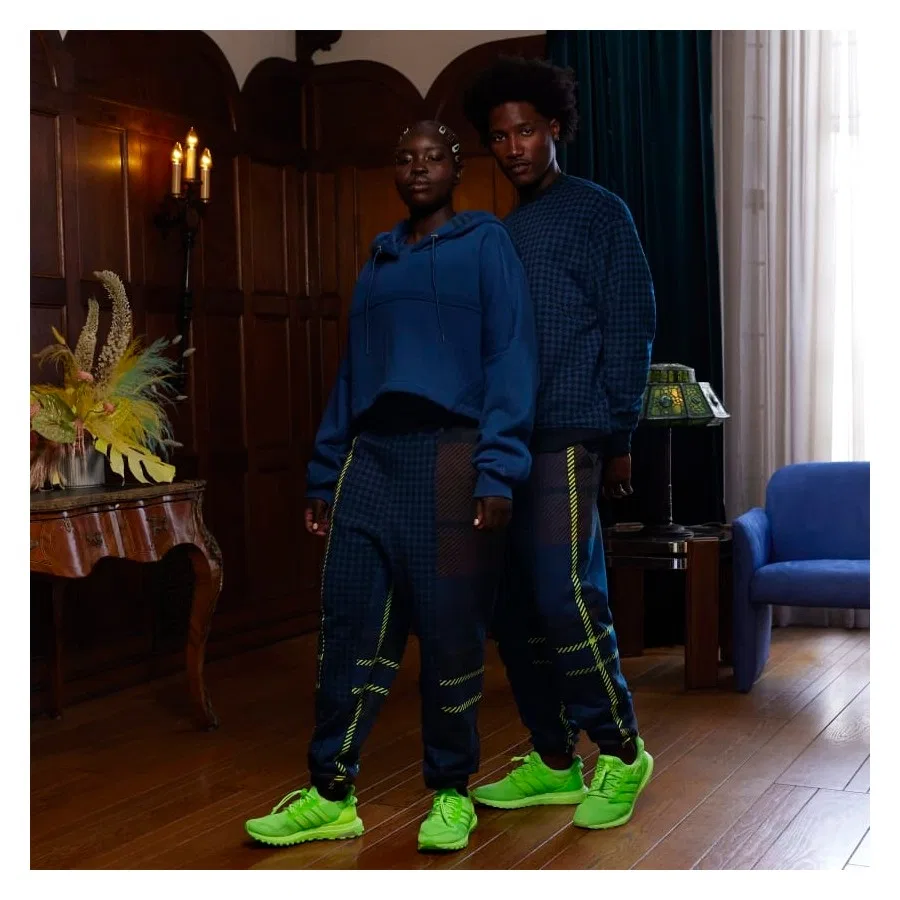 Спортивные штаны с принтом Ivy Park adidas, Темно-синий/Коричневый/Черный