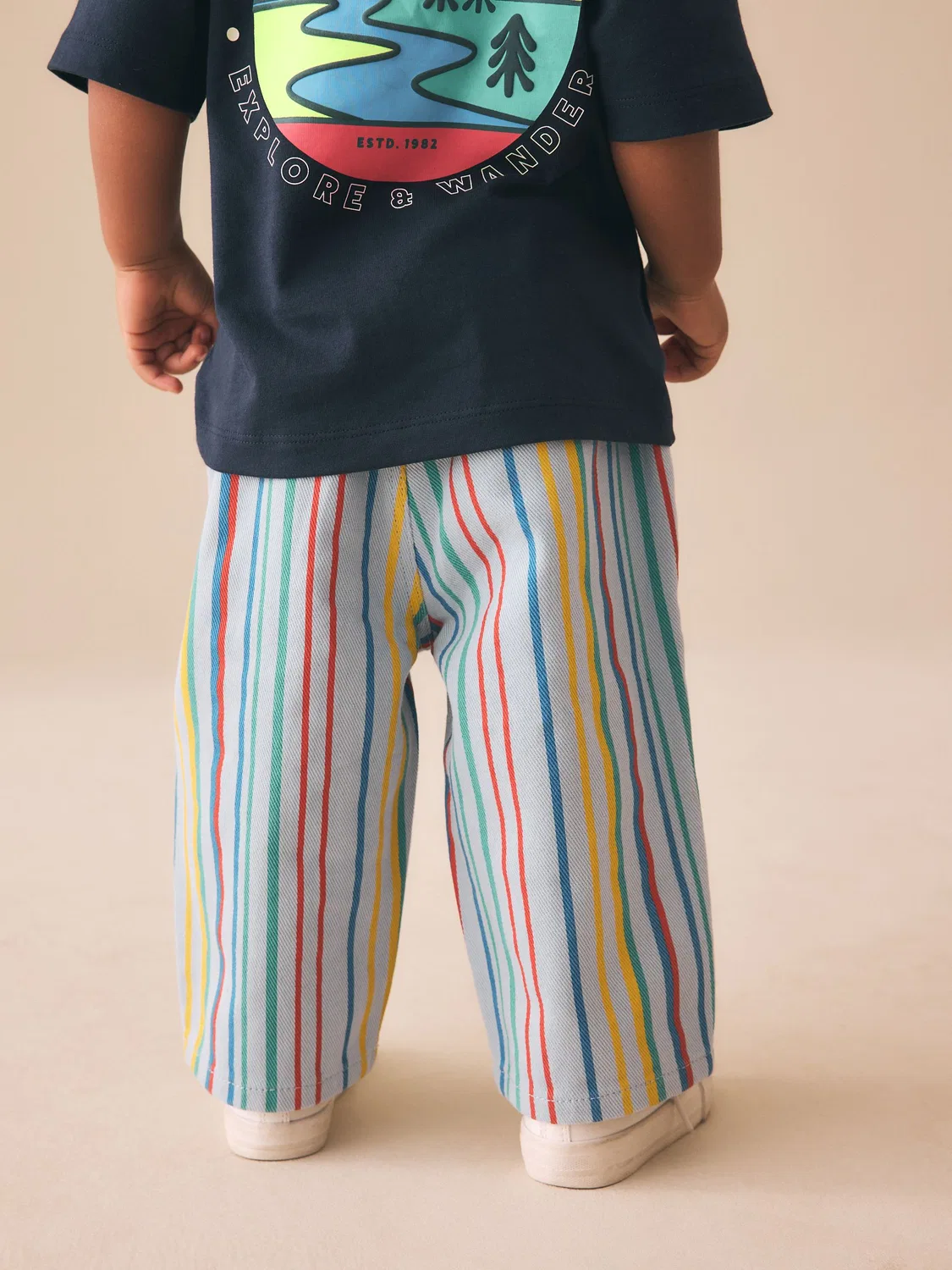 Широкие брюки на резинке Multi Stripe Next, мультицвет — фото 3
