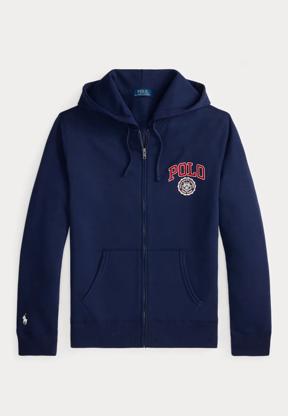 Толстовка на молнии из флиса с логотипом Polo Ralph Lauren, Newport Navy — фото 4