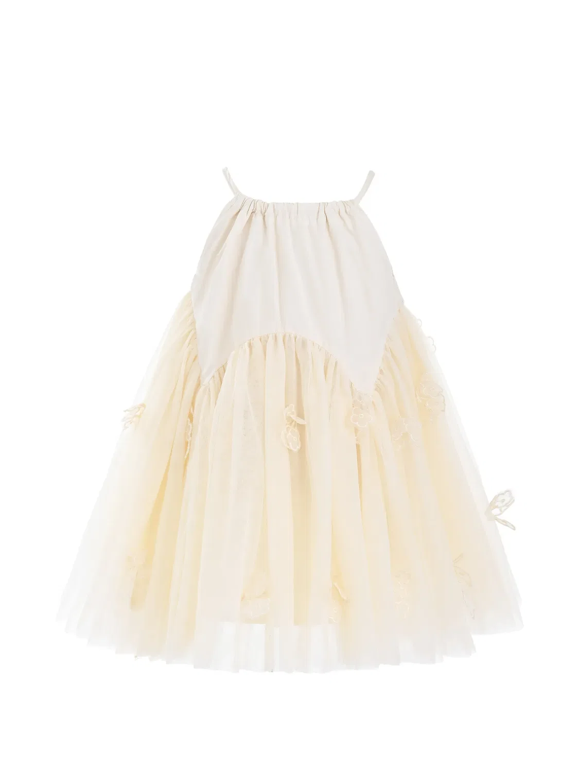 Декорированное платье Mirelle из тюля Mimi Tutu, нейтральные цвета