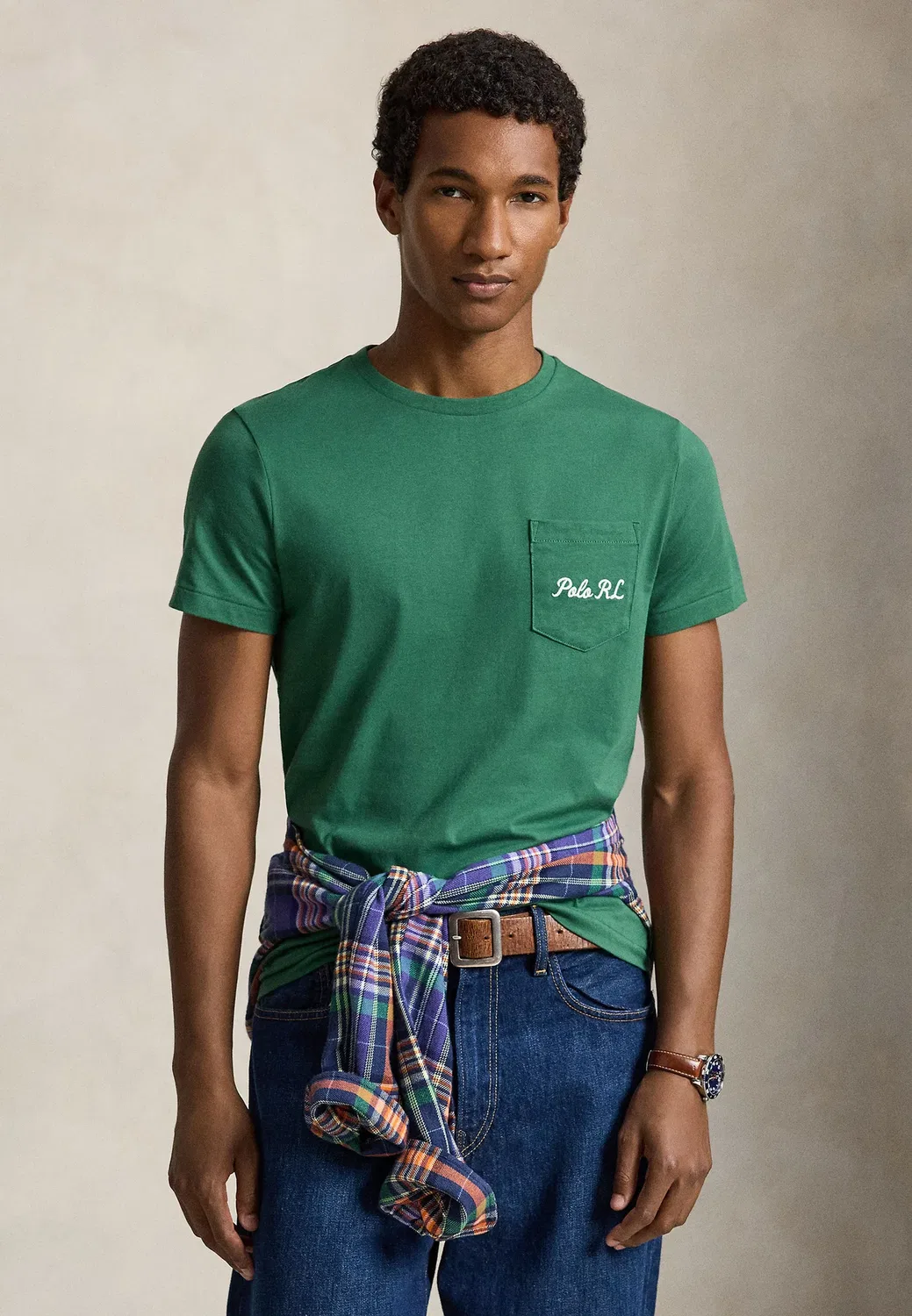 Футболка-Поло приталенного кроя с принтом медведя Polo Ralph Lauren, Verano Green — фото 3