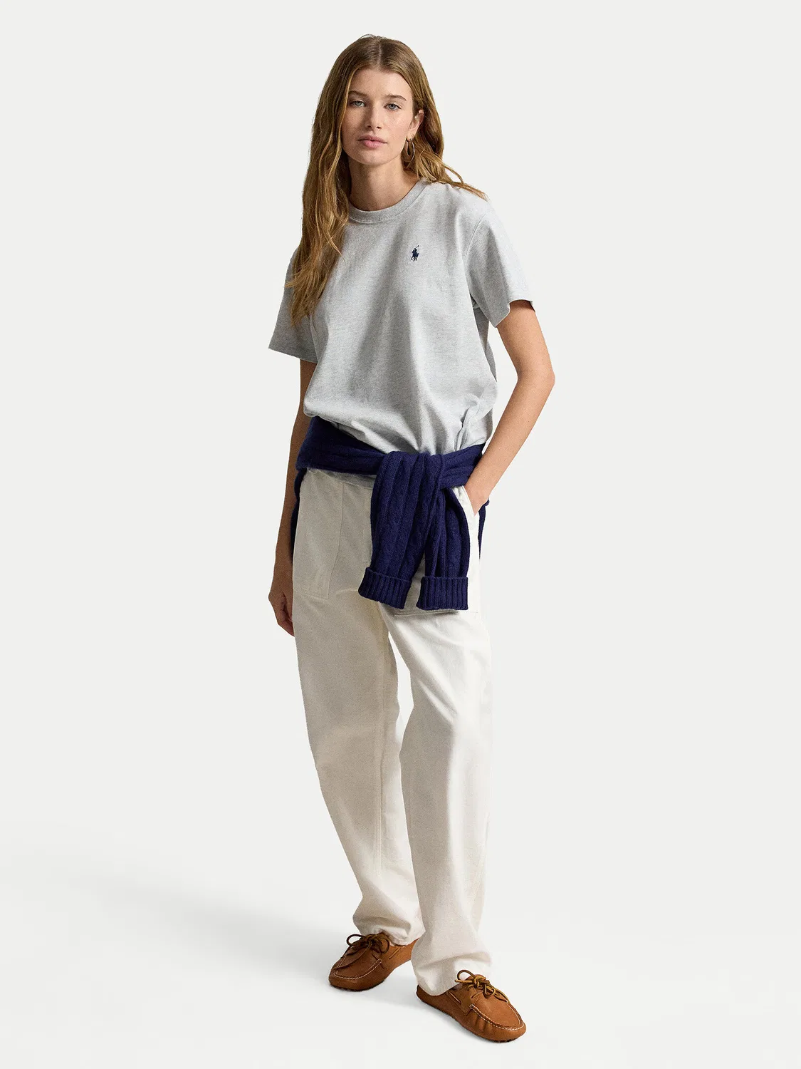 Женская футболка стандартного кроя Polo Ralph Lauren, серый — фото 2