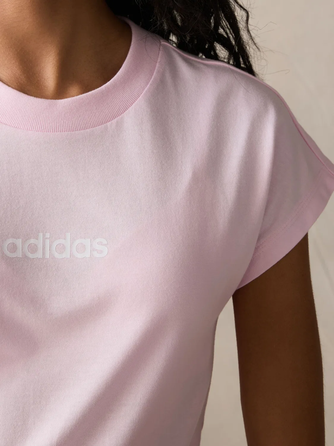 Футболка хлопковая Essentials Single Jersey adidas, розовый — фото 4