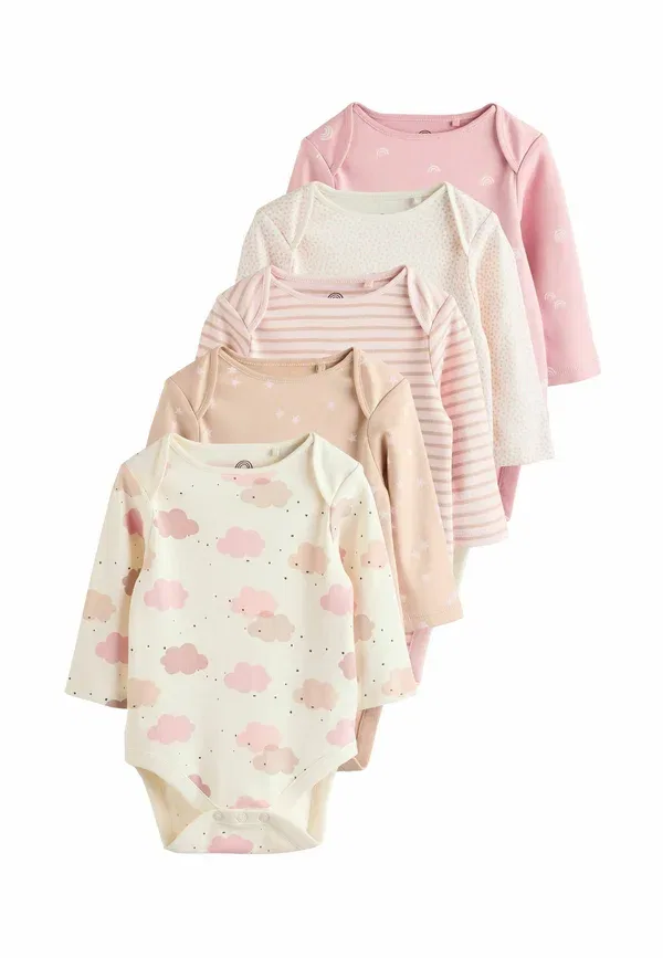 Комплект из 5 боди с длинным рукавом Regular fit - long sleeve 5 pack Next, pink, розовый