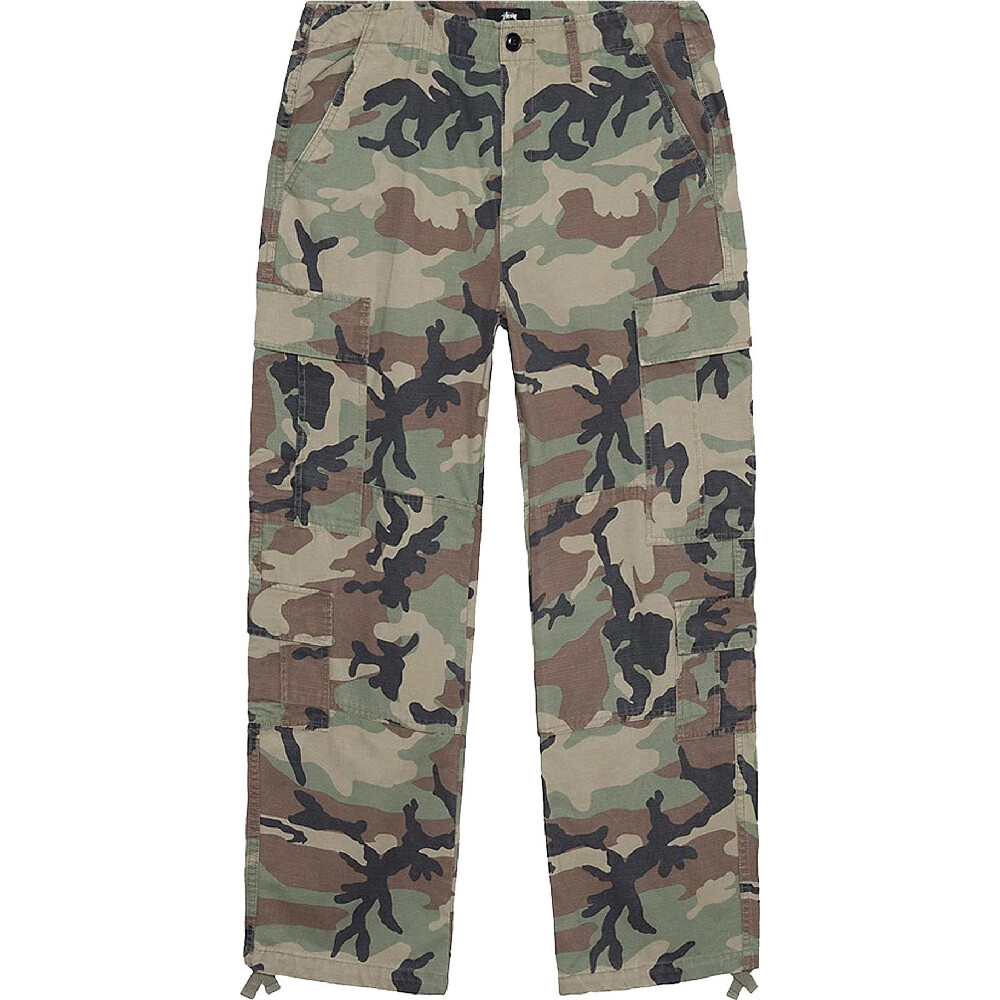 

Брюки Stussy Surplus Cargo Ripstop, коричневыйзеленый