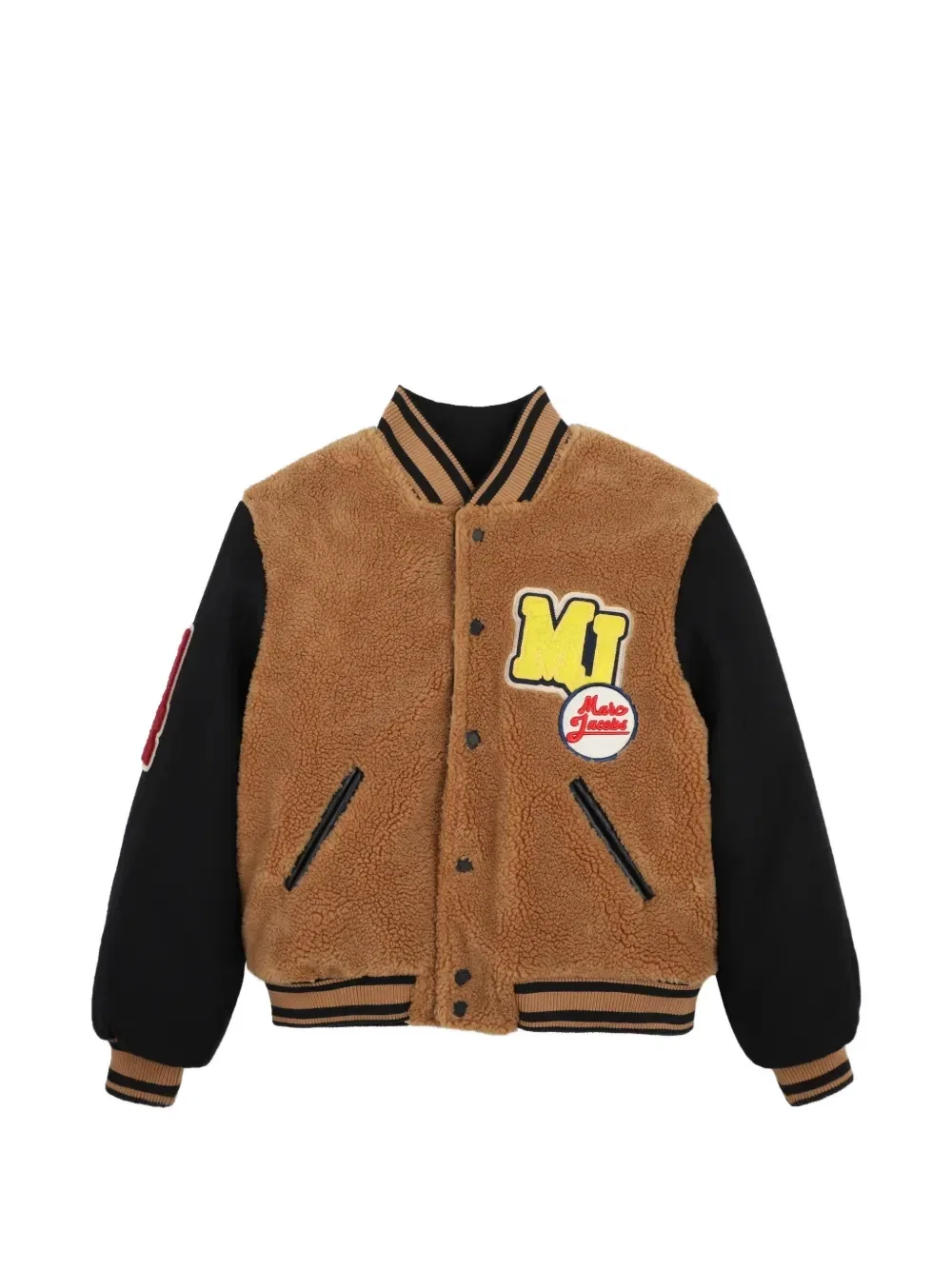 Фактурная куртка с нашивкой Marc Jacobs Kids, коричневый