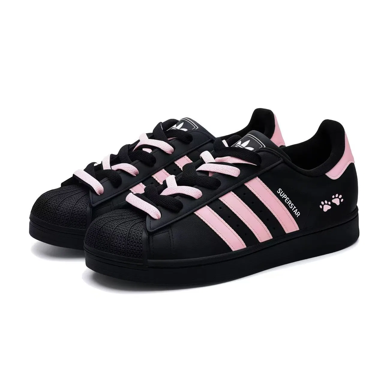Детские кроссовки с принтом кошачьей лапы Black Pink Cat Paw Adidas Originals, Black Pink Cat Paw — фото 4