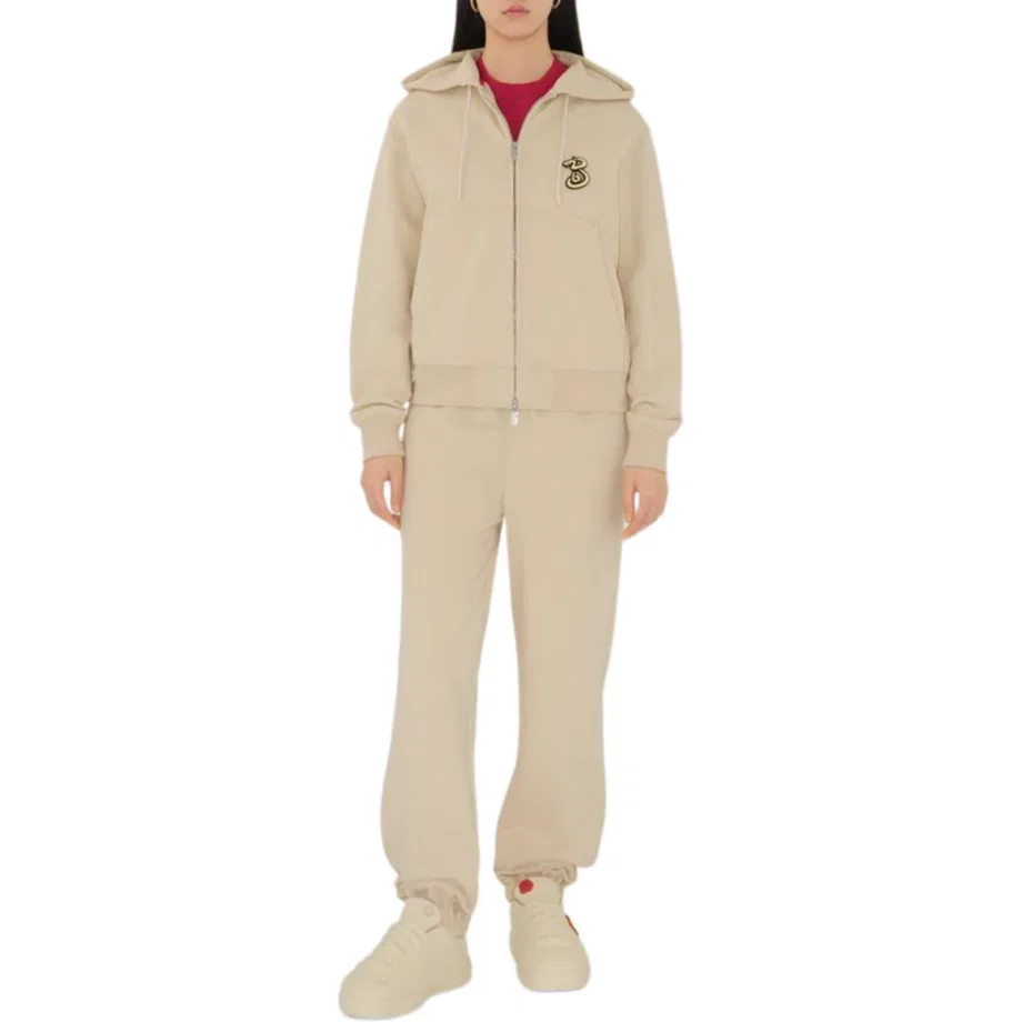 Свитшот с капюшоном Burberry Snake Hoodie, повседневная одежда, бежевый — фото 3