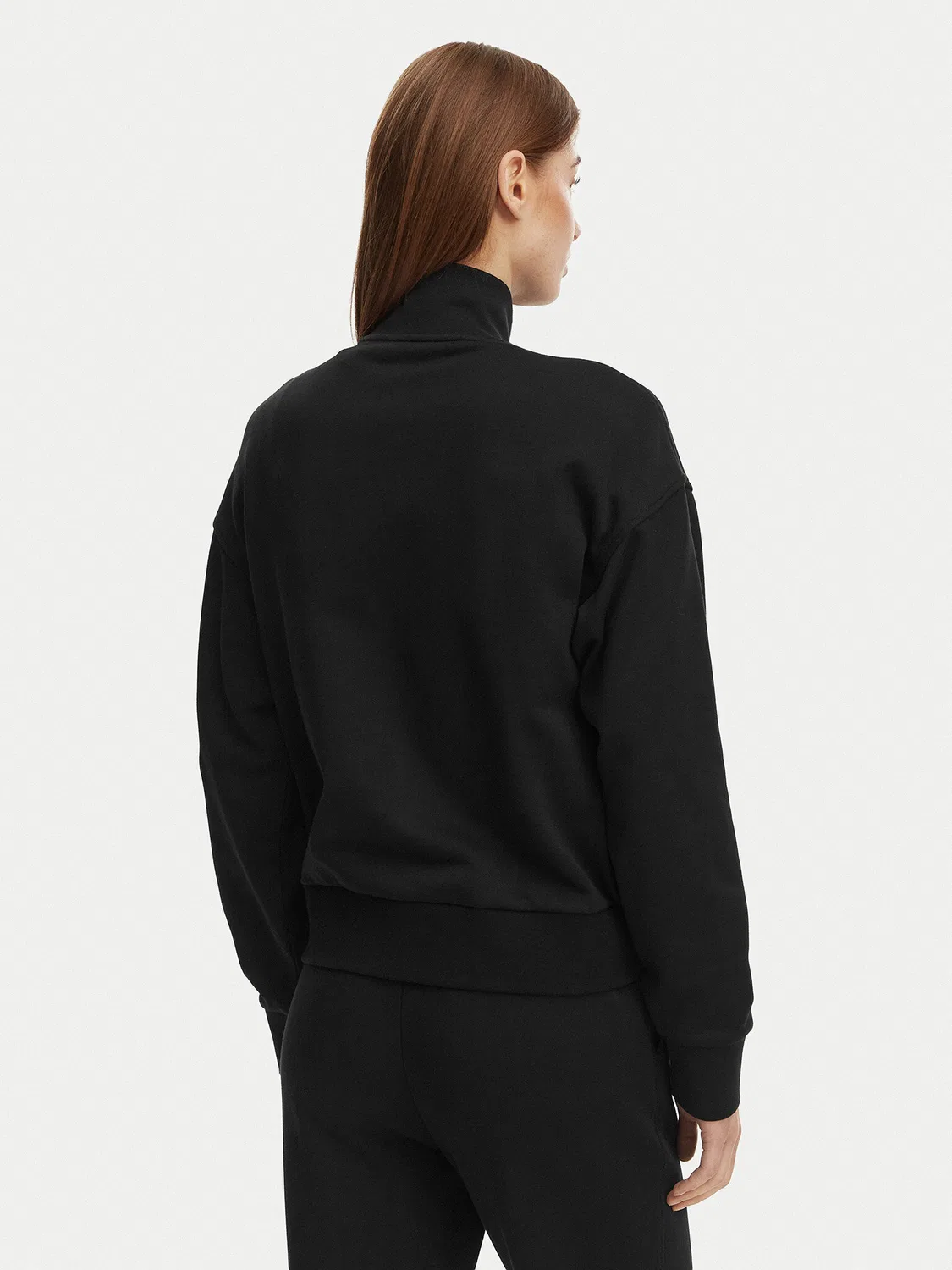 Женский свитшот свободного кроя Lacoste, черный — фото 3