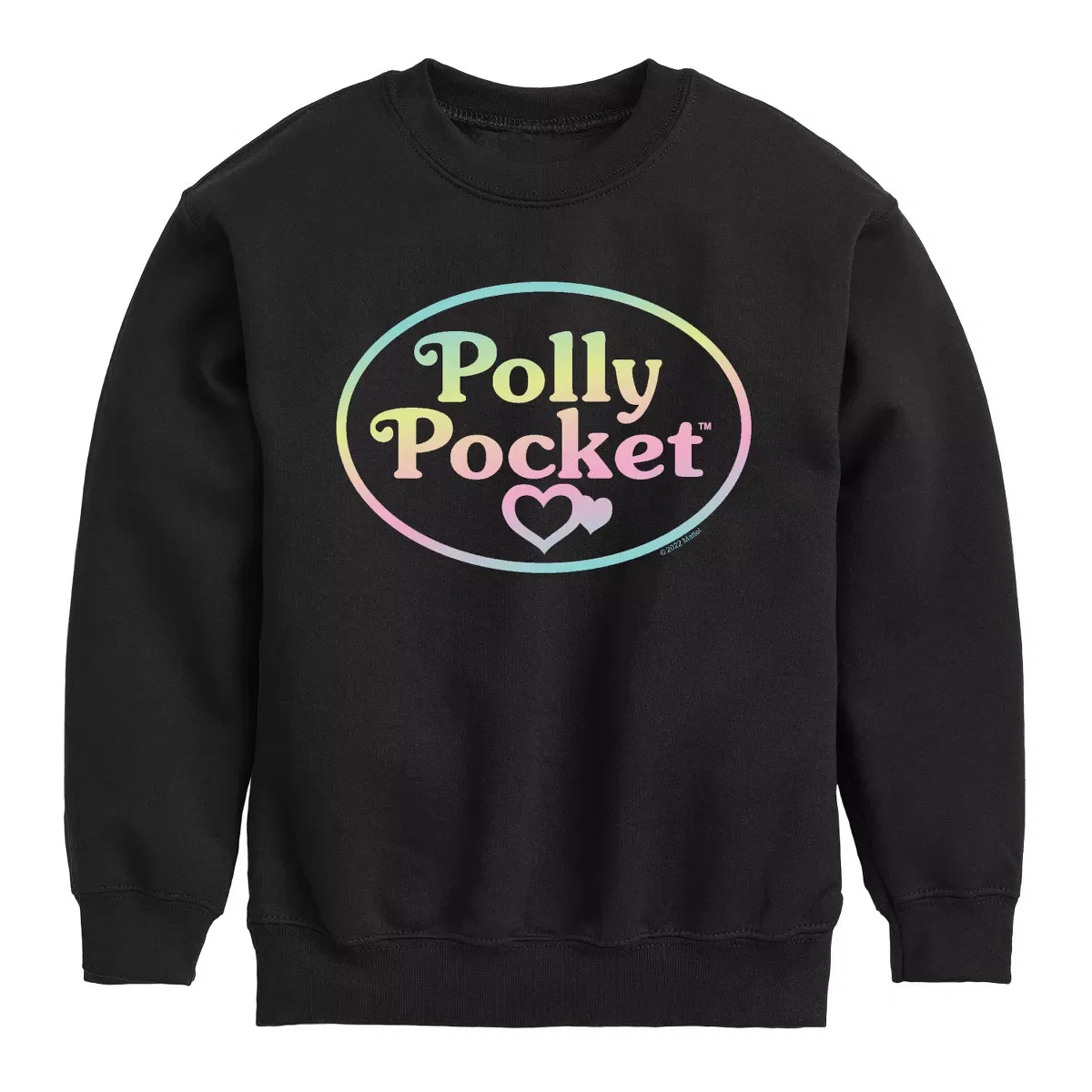 Детское свитшот с принтом Polly Pocket Ombre Logo Polly Pocket, Black