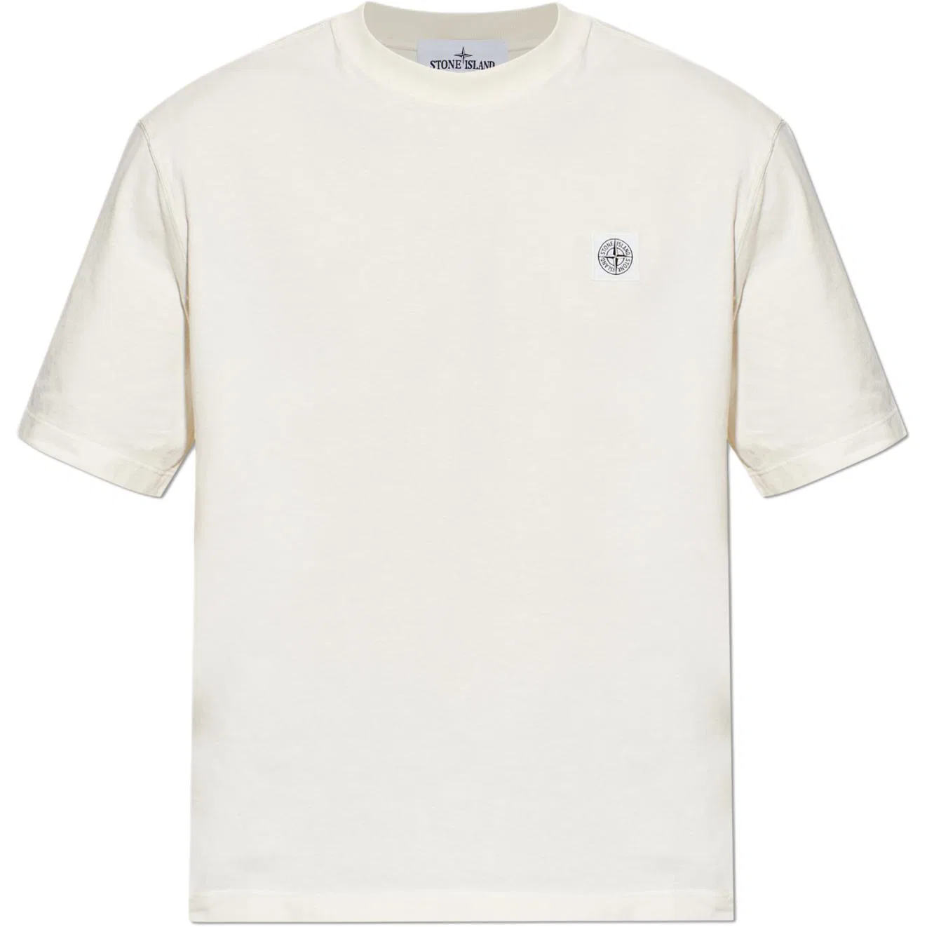 Мужская футболка с круглым вырезом Ecru STONE ISLAND
