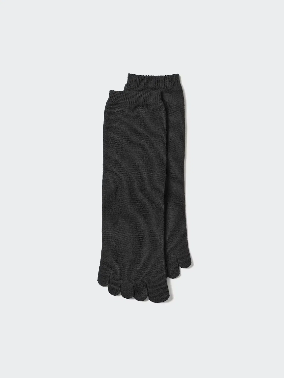Носки Uniqlo, полупальцы с пальцами, черный