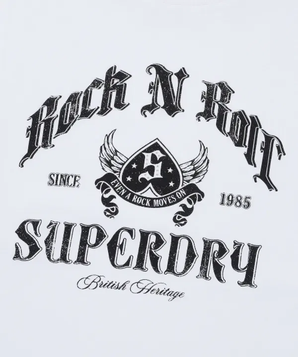 Футболка с длинным рукавом рок-н-ролл Superdry, белый — фото 4