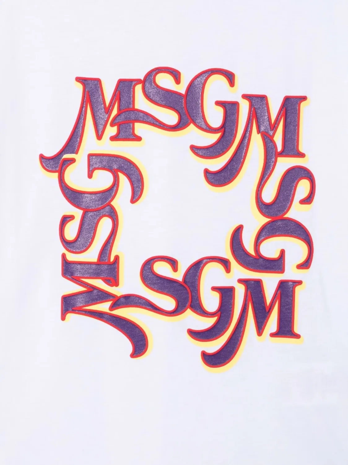 MSGM Белая футболка с логотипом — фото 2