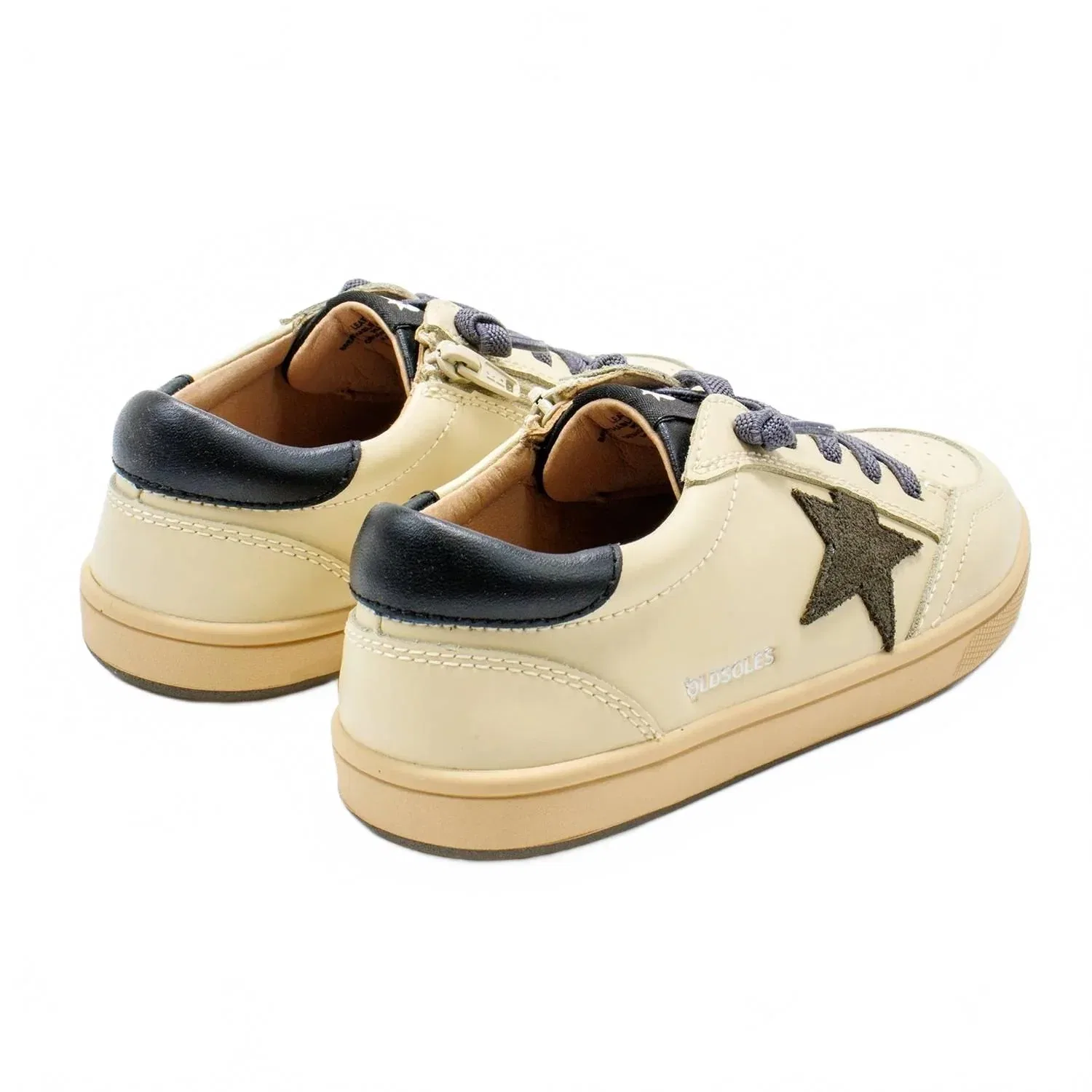 Детские кроссовки для мальчиков низкие с перфорацией Platinum Runner Old Soles, Cream — фото 4