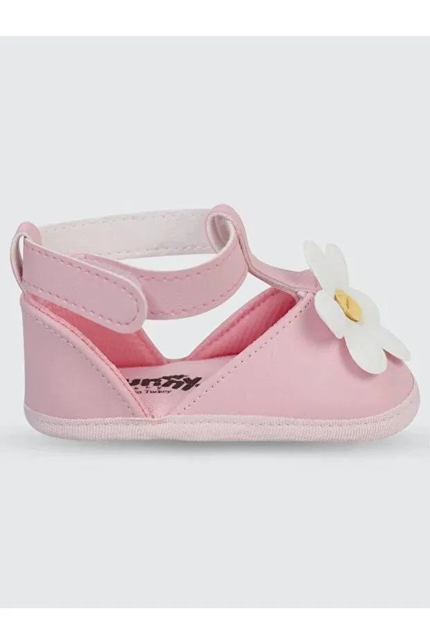 Детские ботиночки для девочек хлопковые First step booties shoes Bebenova, Pink — фото 2