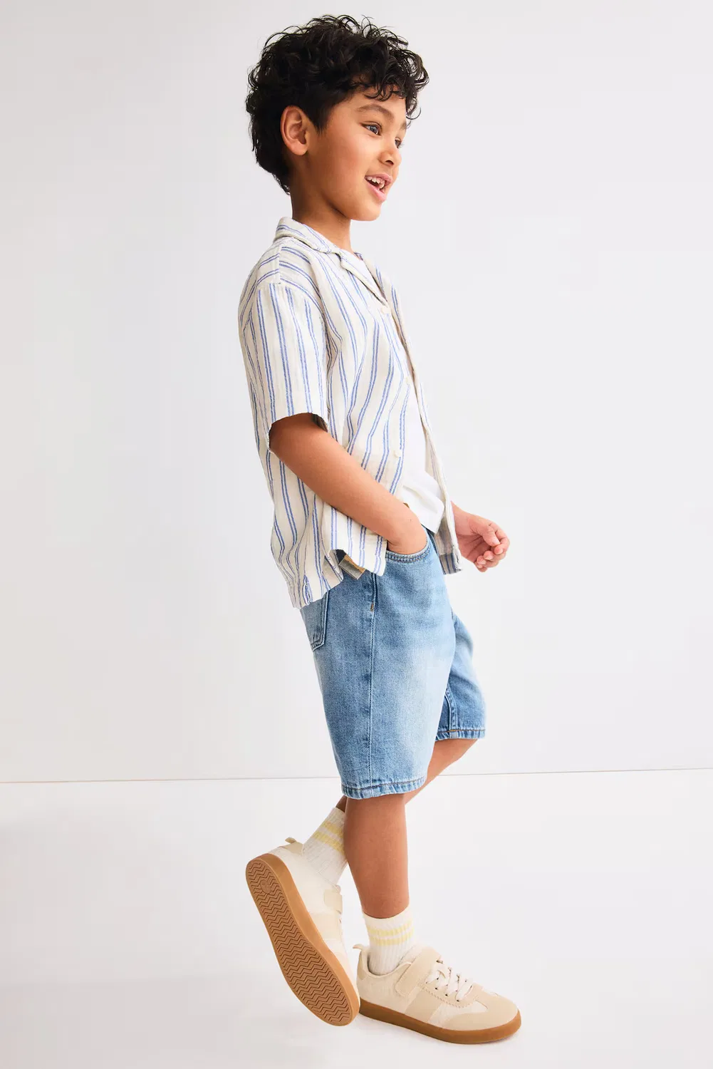 Джинсовые шорты свободного кроя H&M, Helles Denimblau — фото 3