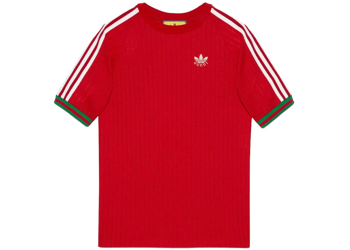 Мужская футболка с принтом Gucci x Adidas Jersey T-shirt Gucci, Red