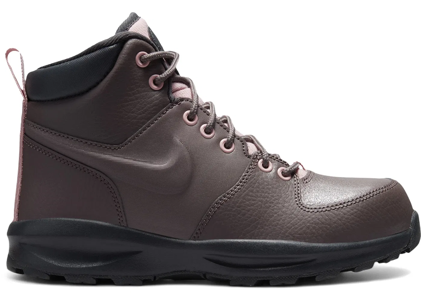 Детские ботинки кожаные Nike Manoa Leather, Violet Ore/Dark Smoke Grey/Pink Glaze/Violet Ore