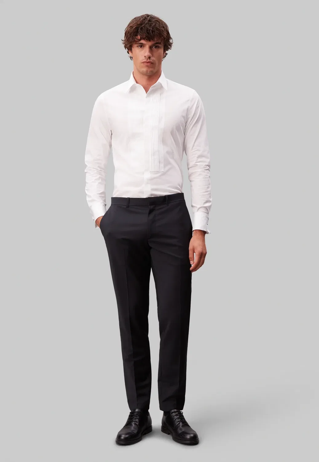 Узкая рубашка Calvin Klein, White — фото 2