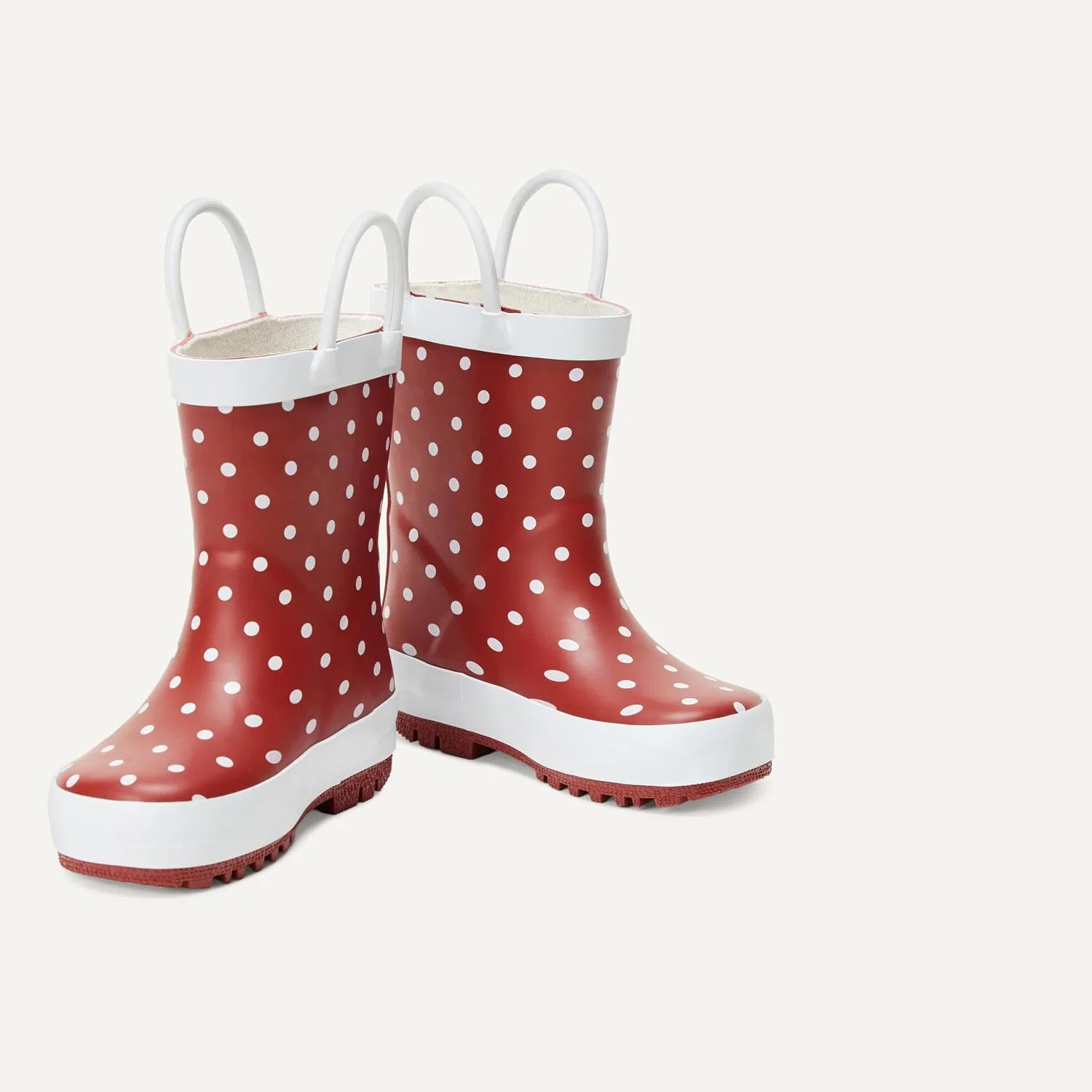 Детские резиновые сапоги для мальчиков и девочек Amazon Essentials x Sofia Grainge, Raspberry Big Red Dots — фото 2