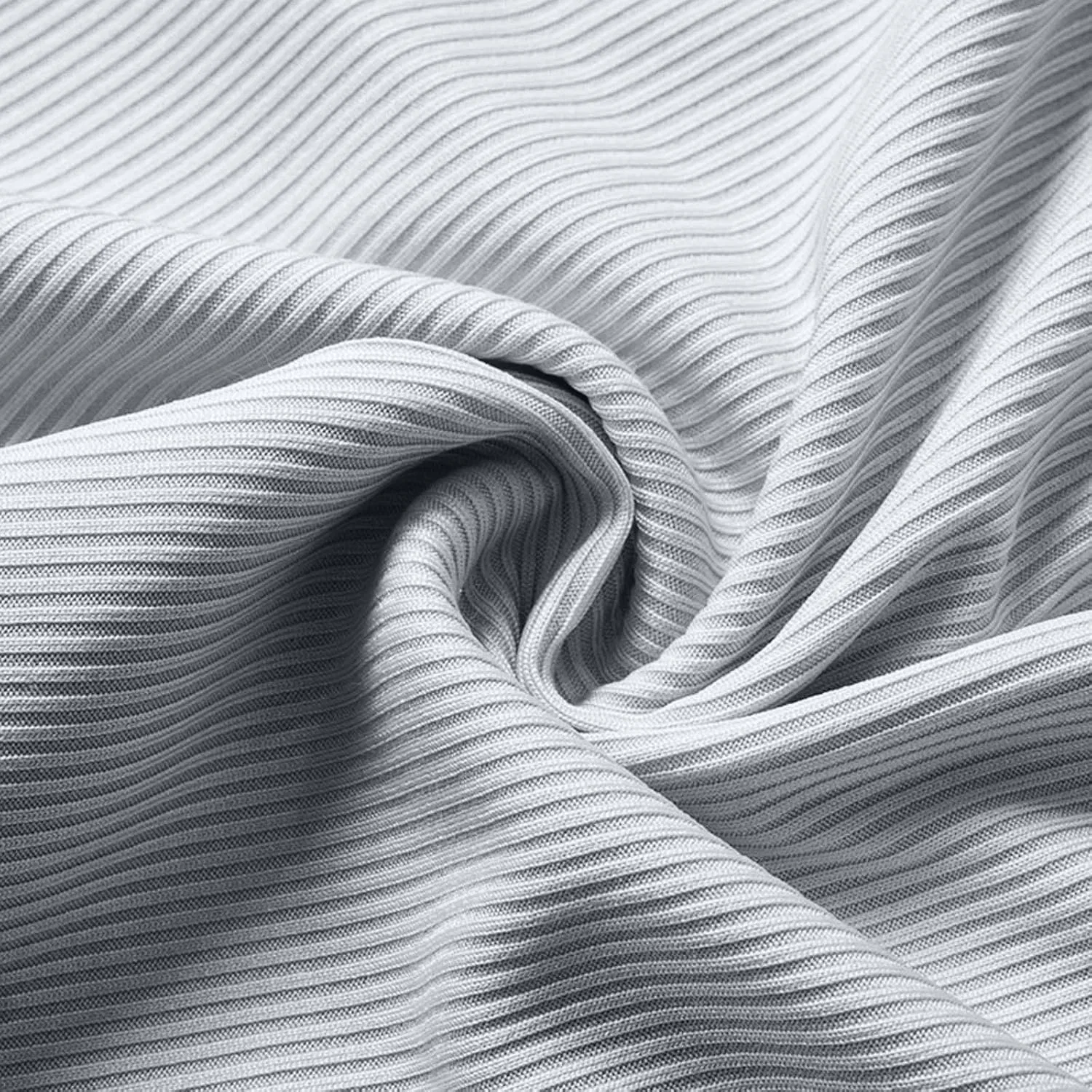 Женский топ с квадратным вырезом Ribbed, Gray — фото 3
