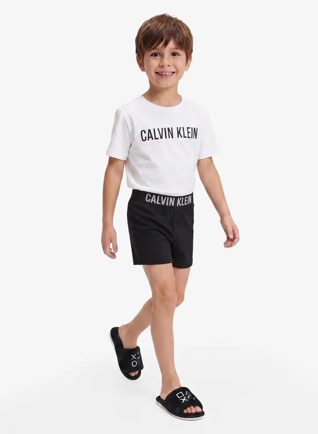 Комплект пижамный с принтом Intense Power Calvin Klein Jeans, белый