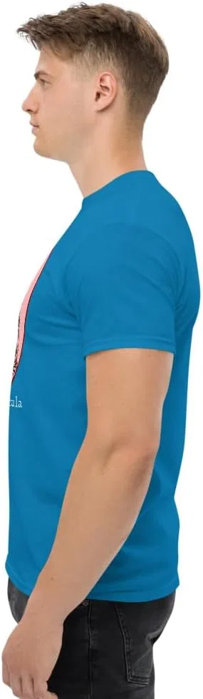 Мужская футболка с портретом Влада Цепеша Straight Fit, Sapphire — фото 3