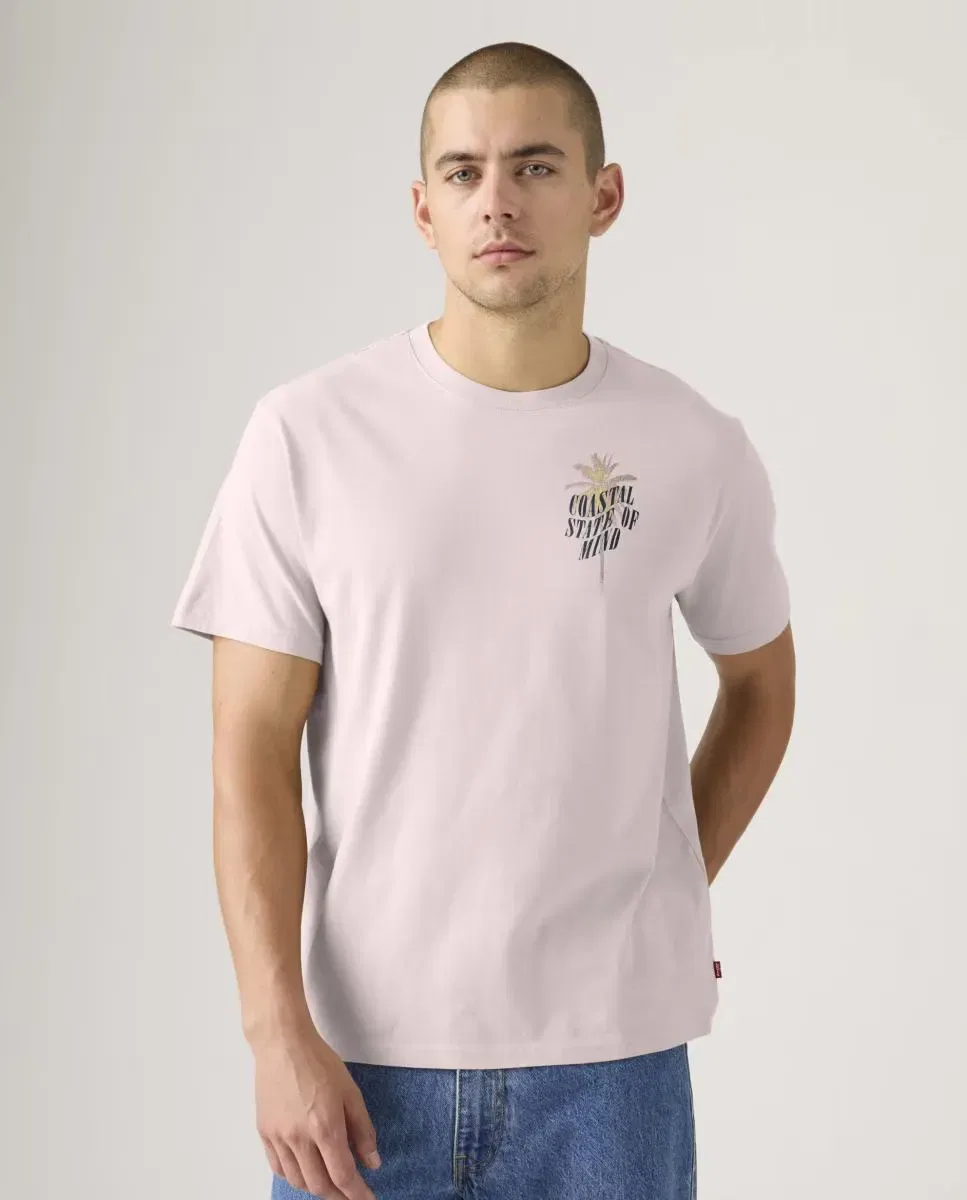 Мужская футболка с коротким рукавом с принтом Levi's, Blanco