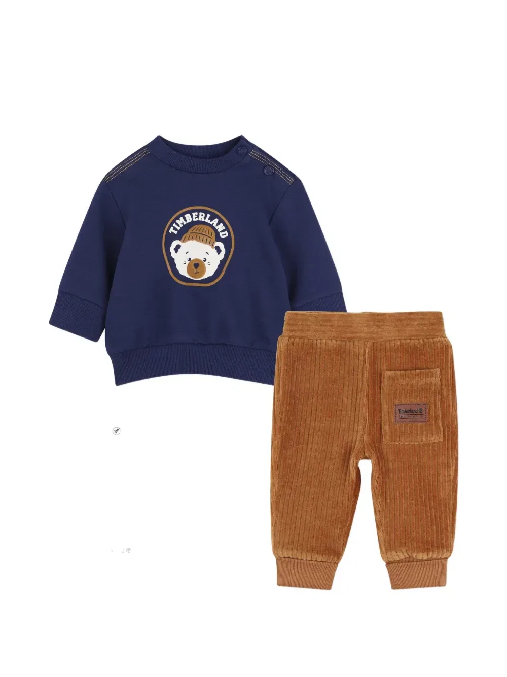 Комплект из топа и брюк с принтом Timberland Kids, синий