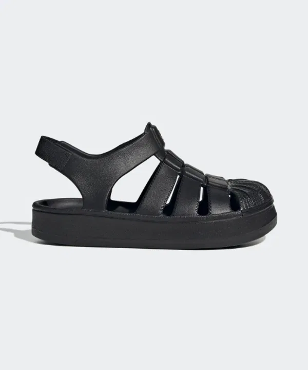 Сандалии Superstar, детские, Adidas Kids, черные