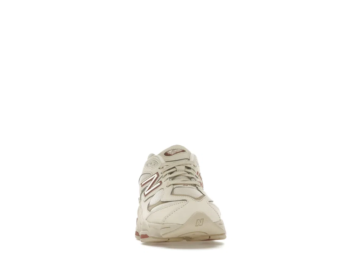Детские кроссовки Lifestyle с мягкой амортизацией New Balance 9060, Bone/Maroon — фото 2