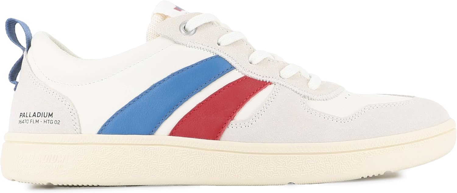 

Унисекс кроссовки Palladium Pallacup Flame из кожи, модные кожаные повседневные прогулочные туфли с резиновой подошвой, синий/кремовый