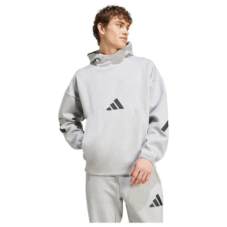 Мужской свитшот с капюшоном M Z.N.E. HD adidas, Серый — фото 2