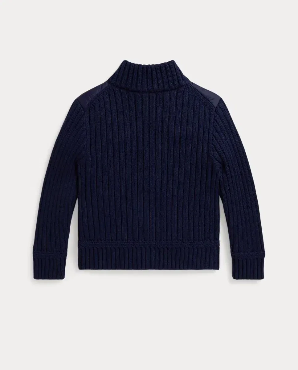 Детский джемпер для мальчиков с комбинированным дизайном Polo Ralph Lauren, Azul Marino — фото 2