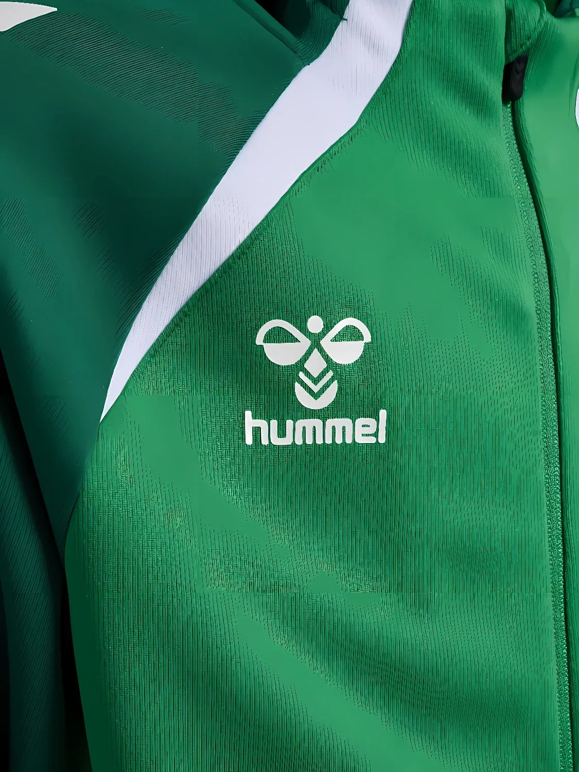 Детская тренировочная куртка с капюшоном на молнии Lead 2.0 Zip Hoodie Hummel, зеленый — фото 3