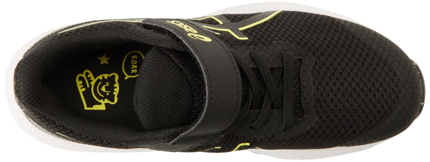 Детские кроссовки для мальчиков с шнуровкой Gt-1000 12 Ps ASICS, Black Bright Yellow — фото 3