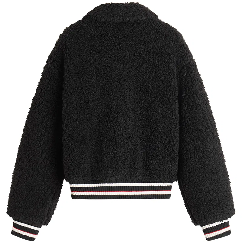 Женское вельветовое пальто с лацканами Black Bds Tommy Hilfiger, Черный — фото 3