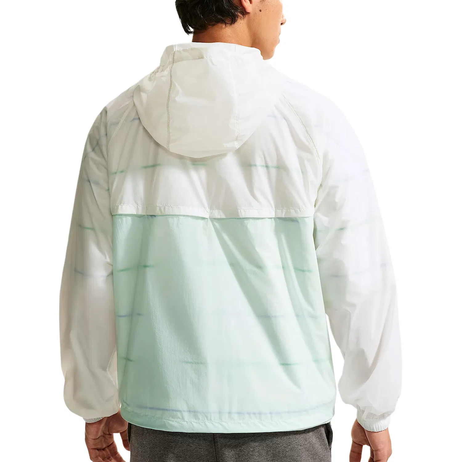 Мужская ветровка с защитой от солнца Nike WINDRUNNER, Sail White/Slight Green/Slight Green — фото 3