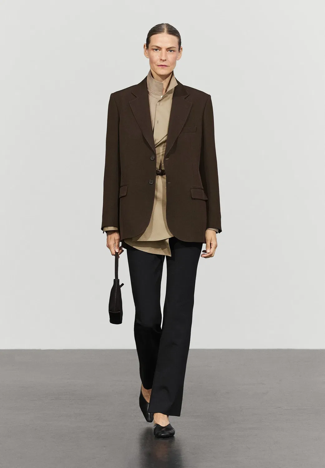 Блейзер Massimo Dutti, Mottled Dark Brown — фото 2