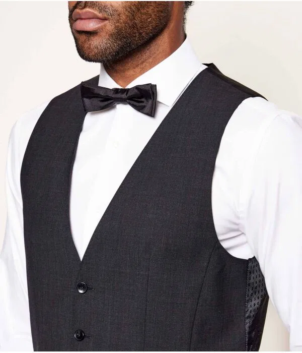 Мужской жилет из шерсти Slim Fit BOSS, Grafite — фото 4