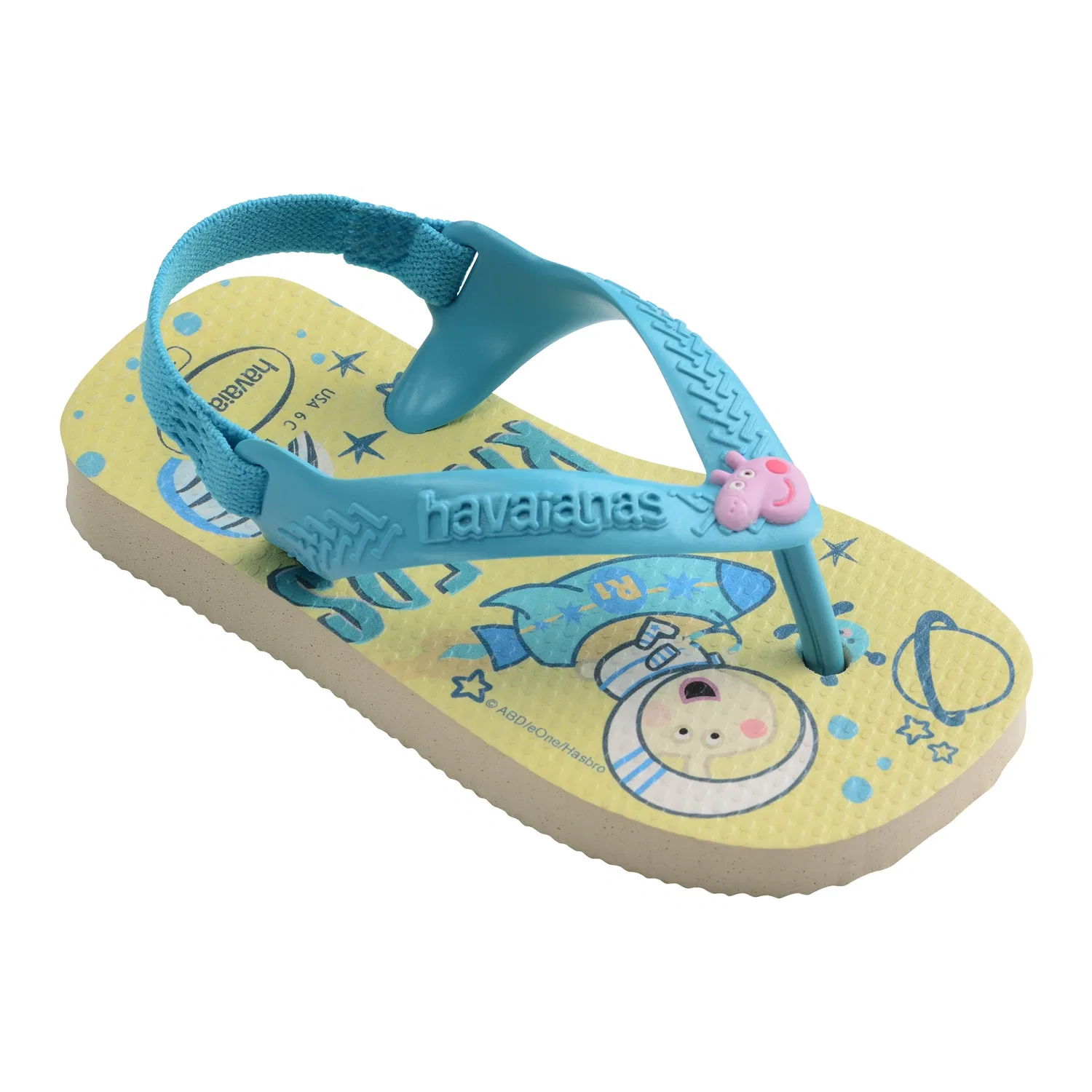 Шлепанцы детские с резинкой Baby Peppa Pig Havaianas, бежевый — фото 2