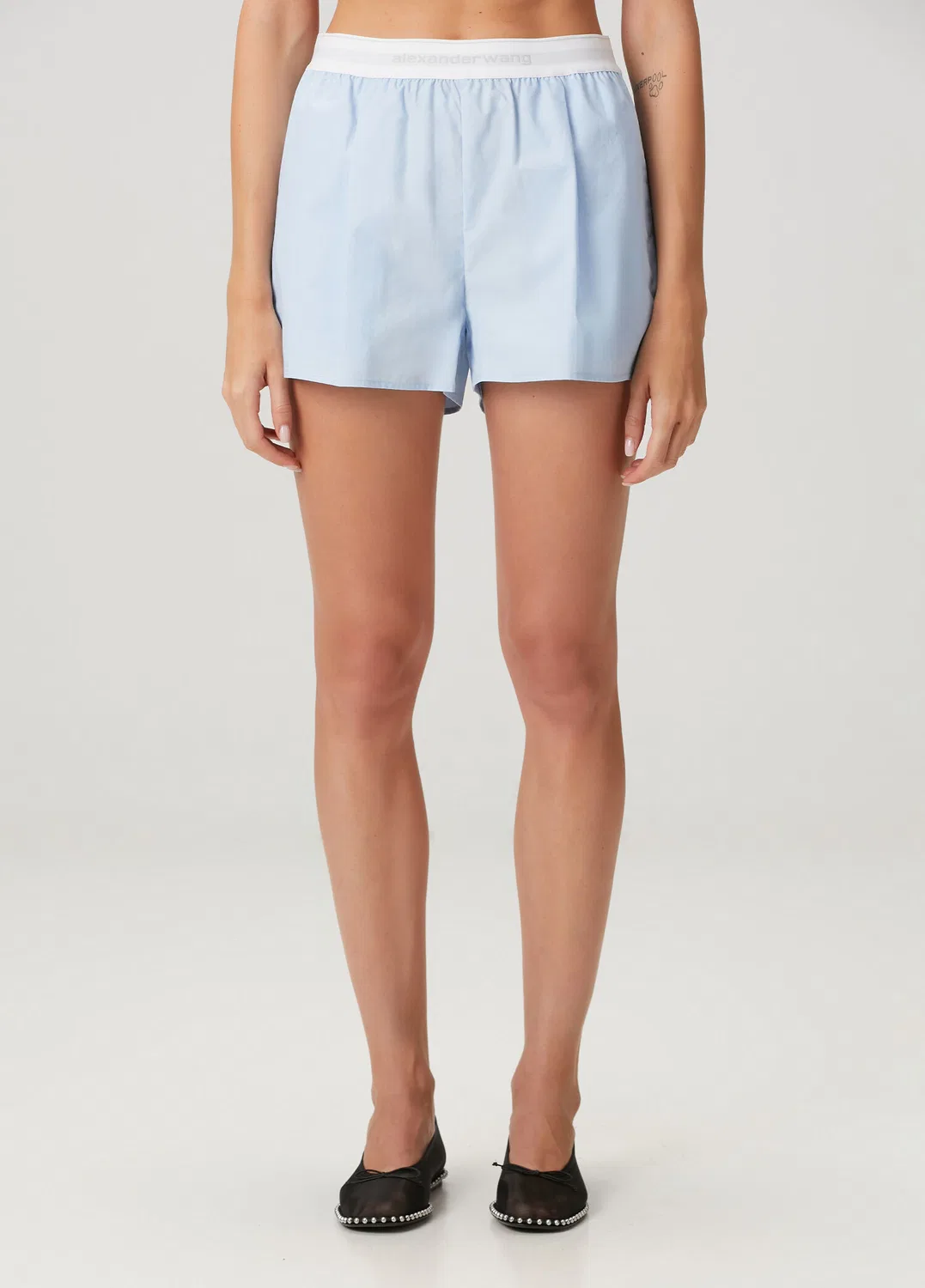 Шорты с логотипом Alexander Wang, синий — фото 2